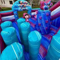 Château gonflable Stitch Bounce House Lilo & Stitch avec toboggan, PVC écologique, capacité 500 kg