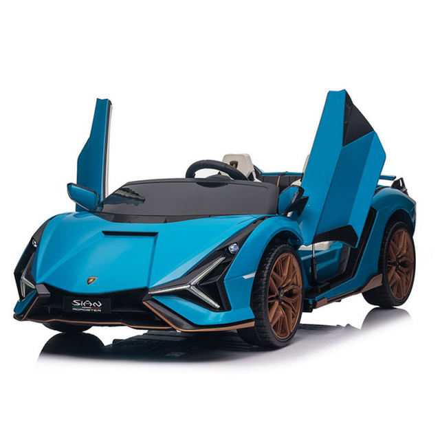 Factory Hot Selling Licensed Lamborghinii Sian Kids Ride on Car Big Toy 555#motor Drive 24V Battery Powered 2 Seats Electric Car