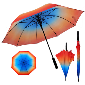 Parapluie de golf coupe-vent en pongé, ouverture automatique, fermeture manuelle, poignée en <span class=keywords><strong>EVA</strong></span>, durable, impression de logo personnalisée, idéal pour cadeau d'affaires, vente en gros - Product Image 1