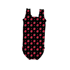 Maillots <span class=keywords><strong>de</strong></span> <span class=keywords><strong>bain</strong></span> pour bébés filles à séchage rapide personnalisés, imprimé fraises, vente en gros d'usine, maillots <span class=keywords><strong>de</strong></span> <span class=keywords><strong>bain</strong></span> pour enfants - Product Image 4