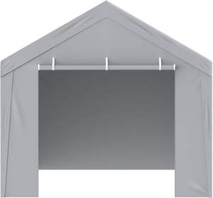 Parois latérales de remplacement modernes en acier galvanisé robuste, imperméables et anti-UV pour abri de voiture 12x20 pieds, installation facile avec système élastique - Product Image 1