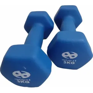Infinité paio di 3 Kg Neoprene esagonali manubri in ferro e gomma per esercizi a casa braccia e corpo Fitness palestra e uso domestico - Product Image 5