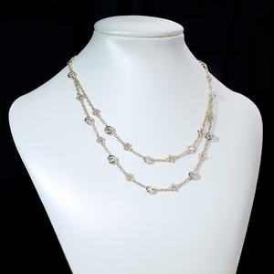 MSN-839 Collar de Plata 925 con Diamante Cultivado en Laboratorio de Lujo, Color DEF, Precio de Fábrica, Buena Calidad, Personalizable - Product Image 4