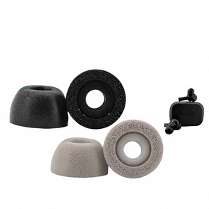 Almohadillas de espuma viscoelástica de repuesto para B&O Beoplay EX, con aislamiento de ruido y rebote lento, cubiertas para auriculares Bluetooth, color negro y gris - Product Image 4