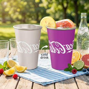 Tasse en aluminium personnalisée à changement de couleur avec personnage d'anime, prête pour la sublimation, gobelet magique sensible au froid en métal pour cadeau aux fans - Product Image 1