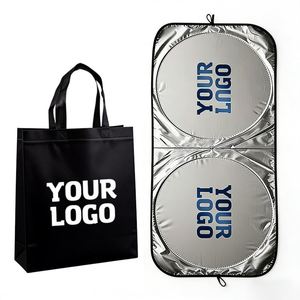 Wholesale Front Windshield Shade Silver-Plated Cloth Sun Protection Uv Custom Logo <b>Car</b> Dealer Promo Business Gift <b>Sunshade</b> - Product Image 1