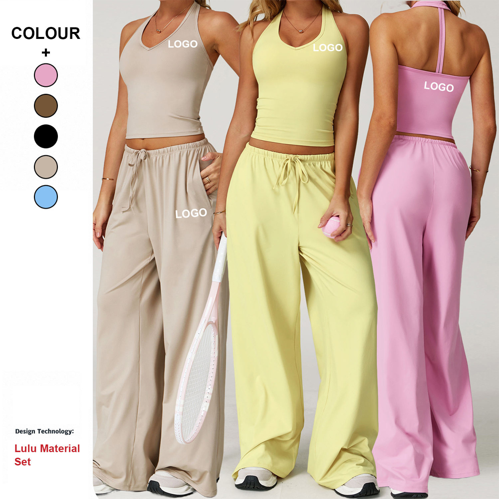 New Arrival Women's High Waist Yoga Set Activewear Sports Bra Suit & 2-Piece Gym Fitness Sweatpants Sportswear Clothing Sets