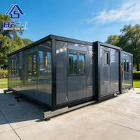 Maison préfabriquée mobile de luxe, extensible en 1 heure, de type conteneur de 20/30 pieds, 3 chambres, 2 salles de bain, petite et portable