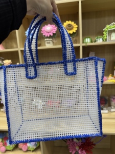 Bolsa <span class=keywords><strong>de</strong></span> Malla Resistente al Agua, Kit <span class=keywords><strong>de</strong></span> Crochet DIY, Opciones <span class=keywords><strong>de</strong></span> Color y Tamaño Personalizadas, para Deportes, Natación, Playa, Compras al Aire Libre, para Adultos - Product Image 6