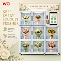 Distributeur automatique réfrigéré intelligent pour bouquets avec 8 casiers pour fleuristes, centres commerciaux, hôtels et communautés