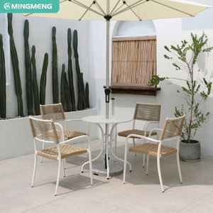 Silla plegable de comedor al aire libre de diseño moderno, venta al por mayor, muebles de jardín de aluminio, patios, restaurantes, parques, elegante Silla de ratán - Product Image 1