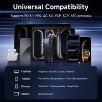   Kabel Cepat 140W 2-in-1 Kabel Data PD3.1 QC PPS Pengisian Cepat USB-C ke Dual Type-C untuk Laptop Tablet Samsung iPhone