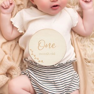 Tarjeta conmemorativa de crecimiento de bebé de madera, álbum de mes, luna llena, días de recién nacido, accesorios de foto para decoración colgante de pared - Product Image 3
