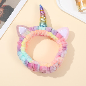 Diadema de unicornio para mujer, diadema para lavado facial cosmético de Halloween, accesorio para el cabello de gran venta - Product Image 3