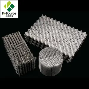 250x 350x 500x SS304 SS316 SS410 Metal Corrugated Plate Structured Packing For Distillation Packed Column