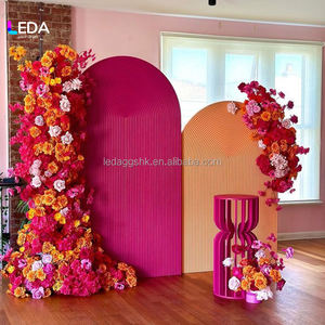 LEDA - Nuevo Arco de Boda de Acrílico Rosa de Estilo Simple, Fondo de PVC para Decoración de Eventos y Fiestas de Boda - Product Image 5