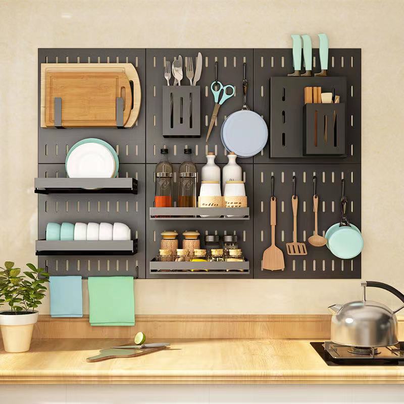 HOT SALE Stainless Steel Wall Mounted Hanging Rack Rod Dish Seasoning Kitchen Storage SALE Stainless Steel Wall Mounted Hanging