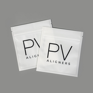 Sacs d'emballage orthodontique dentaire personnalisés à fermeture éclair, transparents, refermables, en plastique, avec fermeture à glissière sur 3 côtés pour aligneurs dentaires - Product Image 3