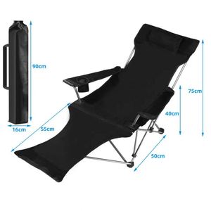 Chaise de plage pliable légère pour le plein air, chaise de camping inclinable - Product Image 2