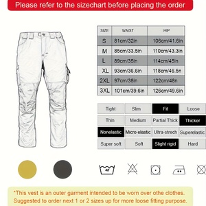 Pantalones DE SEGURIDAD duraderos OEM personalizados para hombre con protección contra las rodillas, pantalones de trabajo multibolsillos ajustados con estilo - Product Image 4