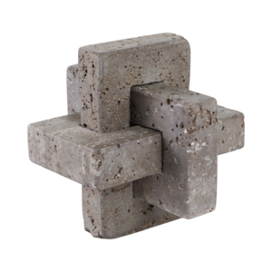 Scultura di cubi intrecciati in pietra, decorazione da tavolo per casa, ufficio, bagno, mensola, tavolino da caffè, ornamenti - Product Image 2