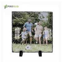 Prosub Vente en gros Love Style Cadre photo écologique en ardoise de roche par sublimation Plaque carrée 20x20cm