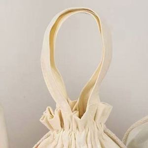 Bolsa de Lona de Algodón Personalizada con Cordón y Asa, Bolsa Reutilizable con Cordón, Bolsas de Almacenamiento de Algodón Natural en Varios Tamaños, Bolsas de Regalo - Product Image 5