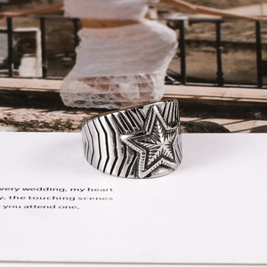 แหวนรูปดาวสแตนเลส เครื่องประดับแฟชั่นบุรุษ SA967 ของขวัญเครื่องประดับ - Product Image 4
