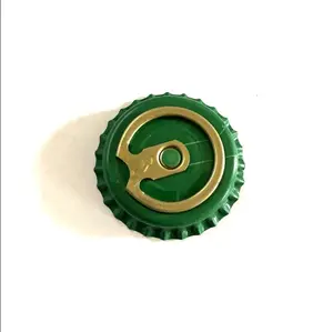 Factory Bulk Sale Custom 26mm Standard Size Easy Pull Ring Beer Bottle Crown Cap Metal Cap For Beer Glass Bottles