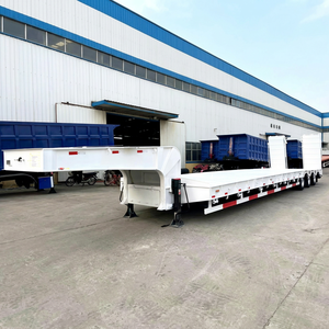 Semirremolque de plataforma baja de servicio pesado Fengniao TITAN VEHICLE, 3-5 ejes, 1-2 toneladas de carga útil, diseño de cuello de cisne, origen Shandong - Product Image 1