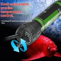Chauffe-eau submersible pour aquarium, thermostat réglable, verre anti-explosion, pour aquarium de poissons, aquarium de tortues, tige chauffante 25W