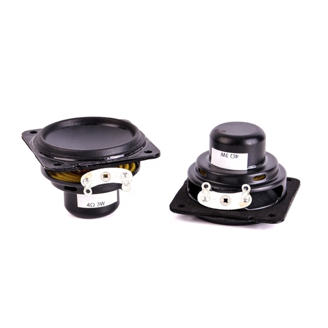 High-Fidelity Square 40mm Neodymium 4 Ohm 3W 5W Rubber Edge Full Range AI Speaker Driver