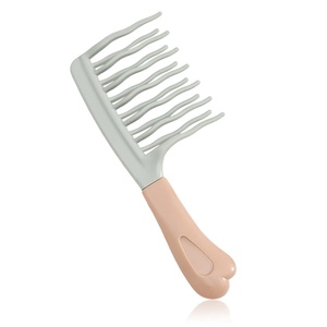 High Quality Gold Color Wide Tooth <b>Comb</b> Double Row Large Tooth <b>Comb</b> Home Anti-static Plastic Hair <b>Comb</b> - Product Image 1