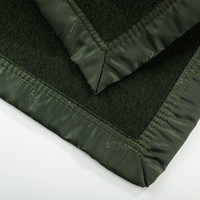 Couverture en laine verte militaire couverture douce et chaude couverture de canapé de couleur unie contenant des fibres conductrices antistatique