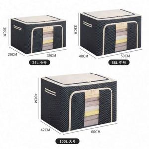 Caja de Almacenamiento Plegable de Tela con Cierre de Cremallera y Diseño de Puntos para Organización de Armarios de Dormitorio - Product Image 5