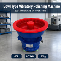 Polisseuse vibrante à paroi droite 60L à moteur 0,75 kW certifiée CE pour le débavurage des métaux, vente directe usine Hengda