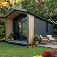Maison conteneur préfabriquée à grain de bois en promotion, bureau conteneur modulaire mobile, structure en acier extensible, bâtiment de dortoir et de magasin