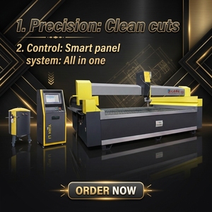 เครื่องตัดวอเตอร์เจ็ท CNC ยี่ห้อ YUANLI แบบ 5 แกน สำหรับตัดหินอ่อน ควอตซ์ แบบไร้รอยต่อ - Product Image 5