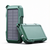 Batterie externe solaire portable 10000mAh, chargeur sans fil, lanterne de camping LED, charge rapide pour la randonnée en plein air, le barbecue