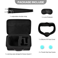 Étui de transport rigide pour casque de jeu VR tout-en-un Oculus Quest 2 et contrôleurs tactiles EVA
