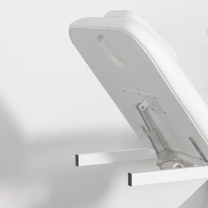 Lit de spa pour le visage électrique réglable Portable blanc Lit de cils en cuir pour Salon de beauté moderne avec tête de lit Table de massage en métal - Product Image 3