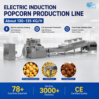 Machine à Popcorn Industrielle Automatique Grande Capacité 50-135kg/h, Machine à Popcorn Commerciale pour Ligne de Production d'Usine Alimentaire