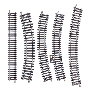 QS personnalisé chemin de fer jouet 4 pièces 1:87 <span class=keywords><strong>HO</strong></span> échelle Simulation G1 droite courbure Rail modèle Miniature Train piste jouets pour enfants jouer - Product Image 1