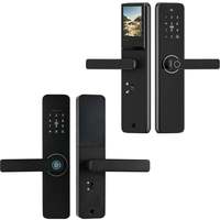 Cerradura de puerta inteligente con cámara de huellas dactilares electrónica aplicación tuya tarjeta SIM CONTROL DE TELÉFONO MÓVIL cerradura de puerta digital GSM con llave