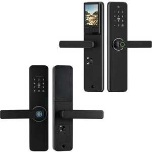 Cerradura de puerta inteligente con cámara de huellas dactilares electrónica aplicación tuya tarjeta SIM CONTROL DE TELÉFONO MÓVIL cerradura de puerta digital GSM con llave - Product Image 4