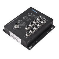 Commutateur M12 à bord des navires du fabricant InMax Commutateur Ethernet ferroviaire M12 étanche à code D 8 ports 10/100Mbps