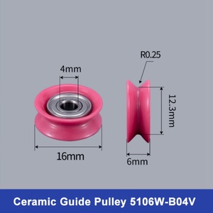 Roues de guidage entièrement céramiques 16*6mm pour le tréfilage, personnalisables OEM, certifiées ISO9001, garantie 1 an - Product Image 3