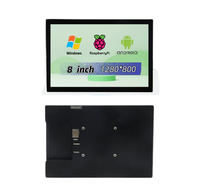 Sıcak satış 8 inç LCD ekran HMI kurulu 1280*800 çözünürlük 8 "LCD dokunmatik ekran ahududu Pi için 3/4B fabrika doğrudan
