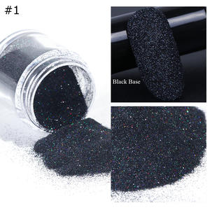 1 Boîte de Poudre à Tremper Noire et Blanche pour Ongles, Pigment Brillant, Poussière Laser, <span class=keywords><strong>Sucre</strong></span>, Paillettes, Décorations <span class=keywords><strong>Manucure</strong></span> - Product Image 5