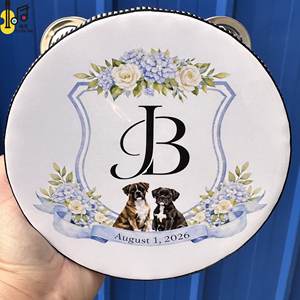 Instruments <span class=keywords><strong>de</strong></span> <span class=keywords><strong>musique</strong></span> pour l'église : Ensemble complet <span class=keywords><strong>de</strong></span> tambourins en bois <span class=keywords><strong>de</strong></span> 6 pouces pour la marche et les mariages, tambourin <span class=keywords><strong>de</strong></span> danse <span class=keywords><strong>de</strong></span> mariage - Product Image 2